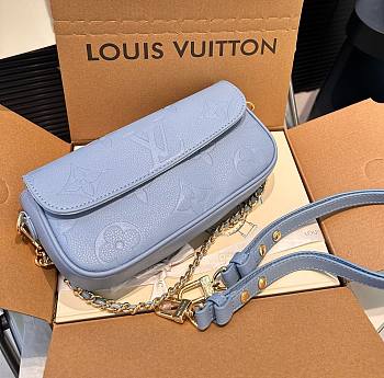 Louis Vuitton Wallet On Chain blue bag P165 22cm x 11cm