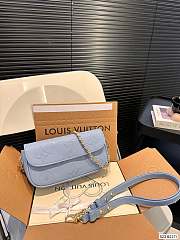 Louis Vuitton Wallet On Chain blue bag P165 22cm x 11cm - 4