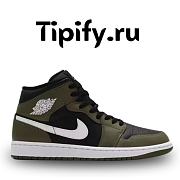 Air Jordan 1 Mid Black White Olive DQ8426-092 - 1