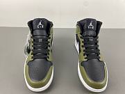 Air Jordan 1 Mid Black White Olive DQ8426-092 - 4