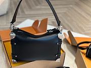 Louis Vuitton LV Women Side Trunk MM Handbag Black Grained Calf Leather M25160 23cm x 16cm  - 4