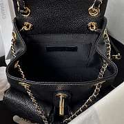 CHANEL Small Backpack Grained Calfskin & Gold-Tone Metal Black AS3787 16.5cm × 17.5cm × 10 cm - 3