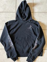 Rhude Neon Flame Hoodie - Black - 4