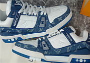 Louis Vuitton Trainer White Blue - 6