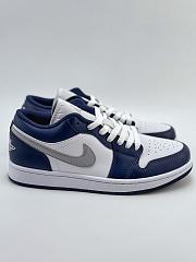 Air Jordan 1 Low Wolf Gray Midnight Navy 553558-141 - 6