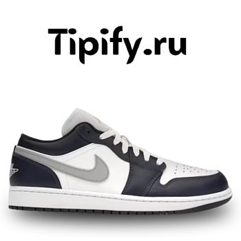 Air Jordan 1 Low Wolf Gray Midnight Navy 553558-141