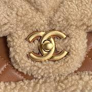 Chanel Brown Sheepskin Teddy Bag Mini FW2024 - 3