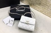 Chanel Clutch With Chain Women's Crossbody White Bag AP3237 B10307 10601 14.5cm x 11.5cm x 5.5cm - 6