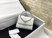 Chanel Clutch With Chain Women's Crossbody White Bag AP3237 B10307 10601 14.5cm x 11.5cm x 5.5cm - 5