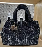 Medium Dior Toujours Bag Black Cannage Tweed M2821OTKV_M911 28 x 21 x 17 cm - 6