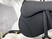 Dior Ultramatte Black Calfskin Medium Saddle Bag  25cm x 20cm x 5 cm - 5