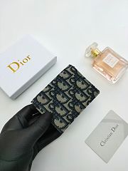 Wallet with Money Clip Beige and Black Dior Oblique Jacquard 11.3 x 8.2 x 1 cm - 2