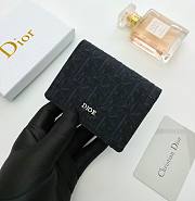 Wallet with Money Clip Black Dior Oblique Jacquard 11.3 x 8.2 x 1 cm - 1