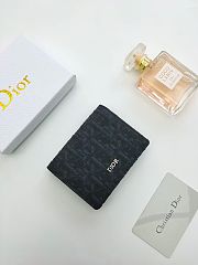 Wallet with Money Clip Black Dior Oblique Jacquard 11.3 x 8.2 x 1 cm - 3