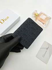 Wallet with Money Clip Black Dior Oblique Jacquard 11.3 x 8.2 x 1 cm - 2