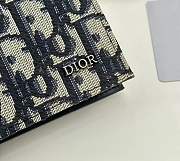 Dior Saddle Bifold Wallet Black Grained Calfskin Marquetry with Beige 2ADBC306YKS_H05E 11.5 x 9.5 cm - 4