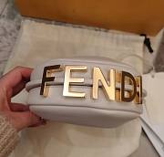 Fendi by Marc Jacobs Fendigraphy Small White Leather Bag  8BR798A5DYF1HEL 20 cm x 13 cm x 7.5 cm - 5