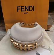 Fendi by Marc Jacobs Fendigraphy Small White Leather Bag  8BR798A5DYF1HEL 20 cm x 13 cm x 7.5 cm - 4