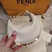 Fendi by Marc Jacobs Fendigraphy Small White Leather Bag  8BR798A5DYF1HEL 20 cm x 13 cm x 7.5 cm - 3