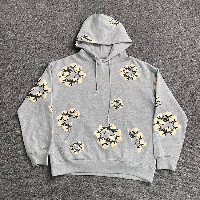 Denim Tears x CPFM Cactus Tears Wreath Hoodie Grey - 1