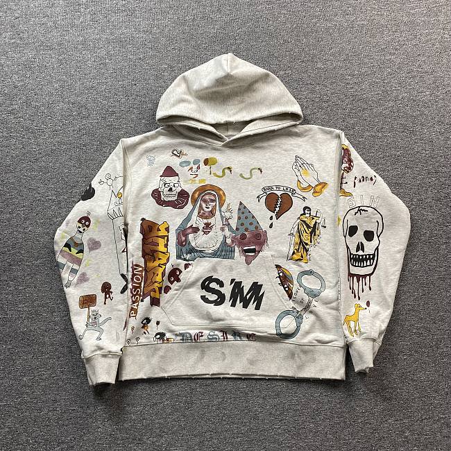 HIGH STREET HIPHOP PRINTING SM HOODIE FG E467 - 1