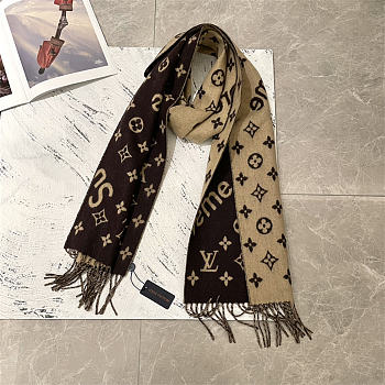 Louis Vuitton x Supreme Brown Scarf