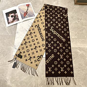 Louis Vuitton x Supreme Brown Scarf - 4