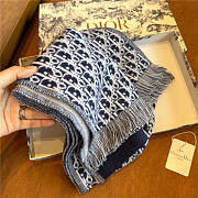 Dior Oblique University Reversible Scarf Navy Blue - 6