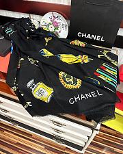 Chanel silk scarf black - 5