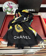 Chanel silk scarf black - 3