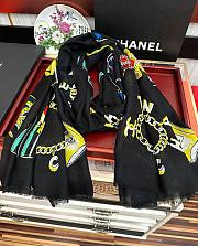 Chanel silk scarf black - 2