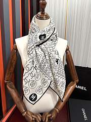 Chanel silk scarf white - 6