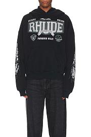  RHUDE 4x4 Logo-Print Cotton-Jersey Hoodie - 2