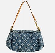 LOUIS VUITTON Denim Mini Pleaty Shoulder Bag 25cm x 17cm x 5 cm  - 6