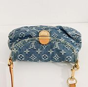 LOUIS VUITTON Denim Mini Pleaty Shoulder Bag 25cm x 17cm x 5 cm  - 3