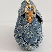 LOUIS VUITTON Denim Mini Pleaty Shoulder Bag 25cm x 17cm x 5 cm  - 2