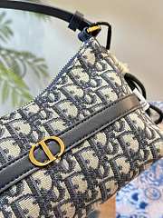 Dior 30 Montaigne Cigale Mini Bag Blue Oblique Jacquard S2381UTZQ_M928 23cm - 6