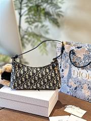 Dior 30 Montaigne Cigale Mini Bag Blue Oblique Jacquard S2381UTZQ_M928 23cm - 3