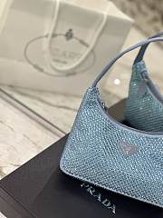 Prada Duchesse and crystal blue mini-bag 22cm x17cm x 6cm - 3