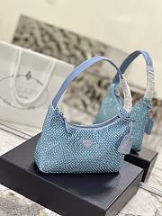 Prada Duchesse and crystal blue mini-bag 22cm x17cm x 6cm - 4