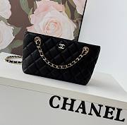 Chanel 25C Mini Black Caviar Clutch on Chain with Light Gold Hardware 11cm x 20cm x 4cm - 1