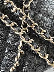 Chanel 25C Mini Black Caviar Clutch on Chain with Light Gold Hardware 11cm x 20cm x 4cm - 2