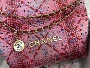 Chanel Chanel 22 tweed handbag pink 35cm ×37cm ×7cm - 4