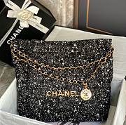 Chanel Chanel 22 tweed handbag black 35cm ×37cm ×7cm - 1