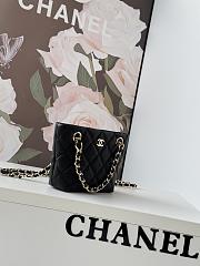 Chanel Mini Matelasse Caviar Skin Chain Shoulder Bag Black Gold Hardware 10cm x15cm x 4cm - 2