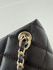 Chanel Mini Matelasse Caviar Skin Chain Shoulder Bag Black Gold Hardware 10cm x15cm x 4cm - 5