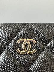 Chanel Mini Matelasse Caviar Skin Chain Shoulder Bag Black Gold Hardware 10cm x15cm x 4cm - 4