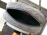 Chanel Maxi Bowling Bag Light Grey Washed Denim Antique Gold Hardware 40cm x 29cm x 15cm - 5