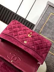 Chanel Timeless Velvet Bordeaux Bordeaux bag 25cm - 3