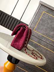 Chanel Timeless Velvet Bordeaux Bordeaux bag 25cm - 5